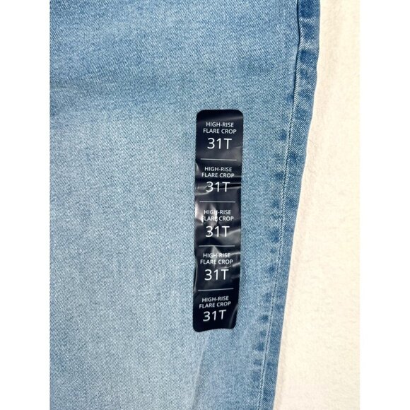 J.Crew High-rise flare crop jean in all-day stretch raw hem sz 31T - Picture 5 of 14